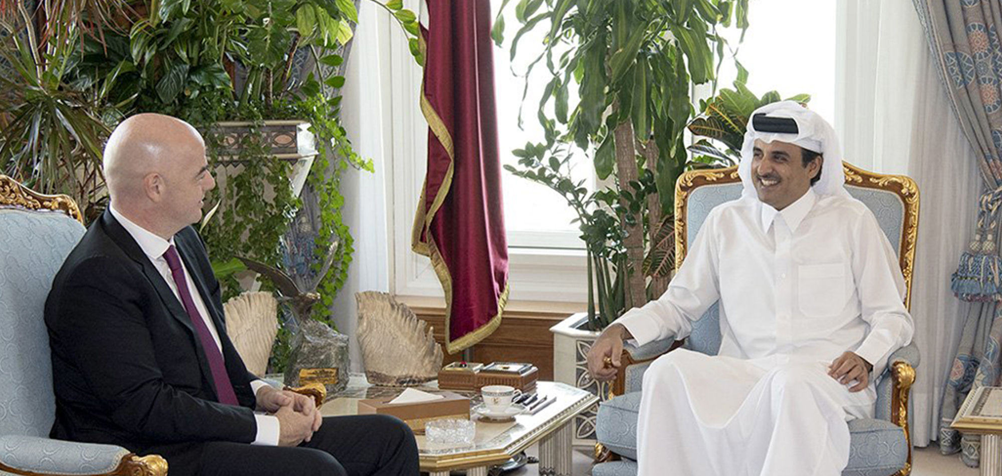 H.H. THE EMIR MEETS FIFA PRESIDENT