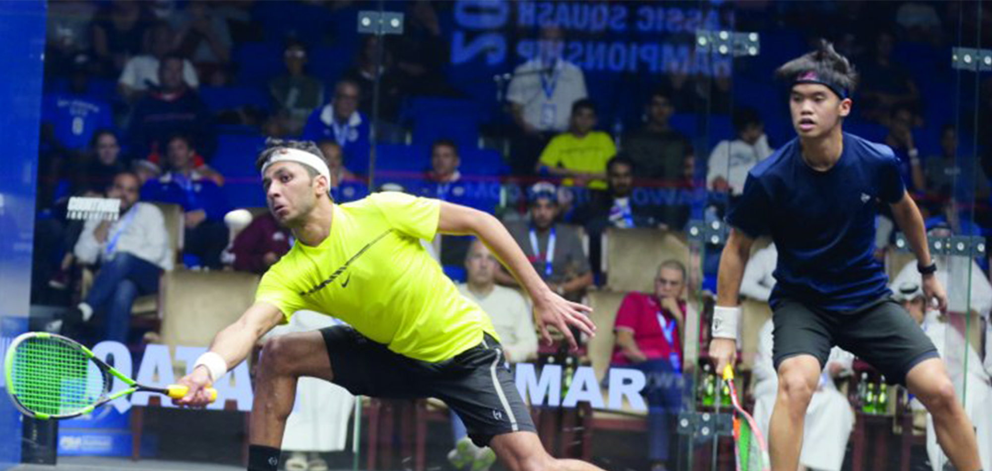 QATAR CLASSIC SQUASH: AL TAMIMI & AL MALKI CRASH OUT