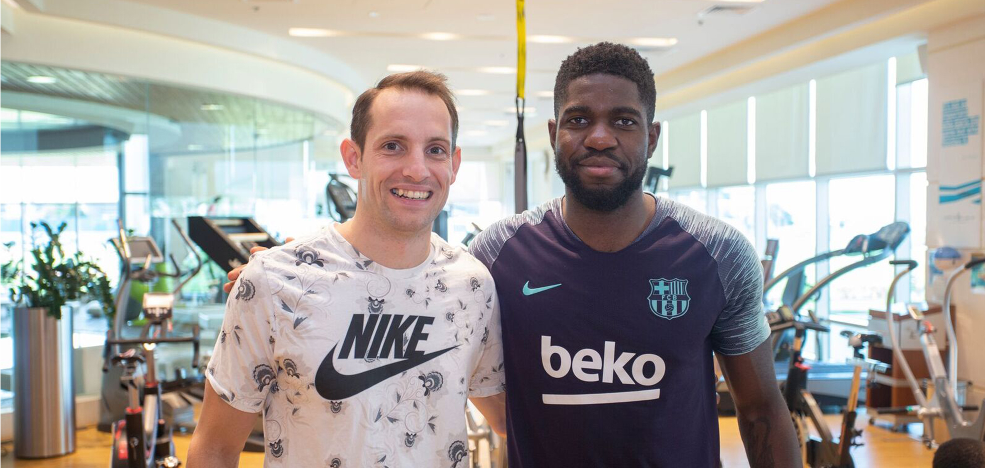 FRENCH POLE VAULTER LAVILLENIE MEETS BARCELONA’S STAR UMTITI