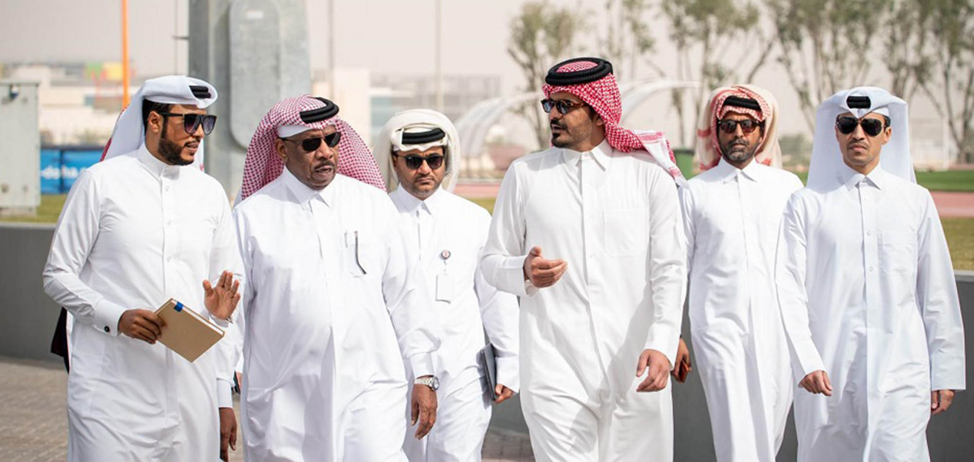 SHEIKH JOAAN MAKES INSPECTION TOUR IN KHALIFA INTERNATIONAL STADIUM