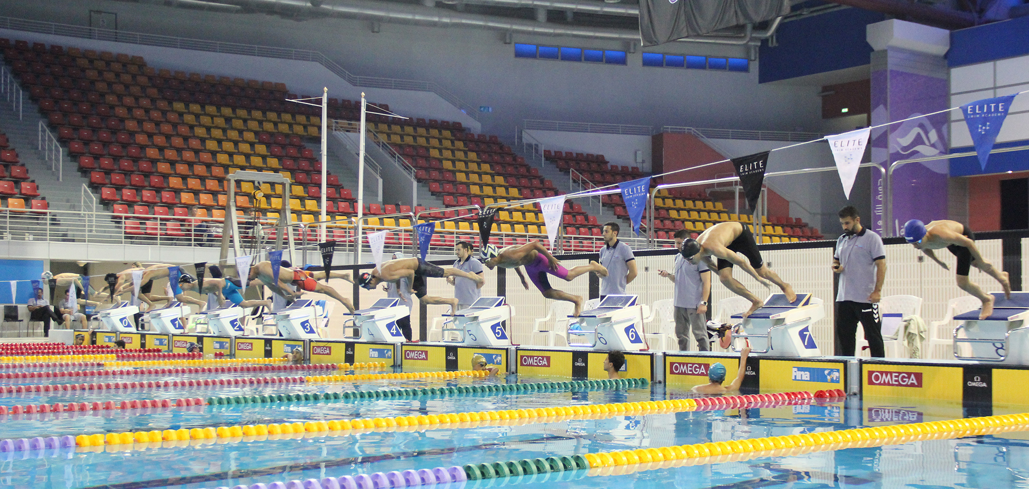 FIERCE COMPETITION AT THE QATAR SWIMMING CUP HELD AT THE HAMAD AQUATIC COMPLEX