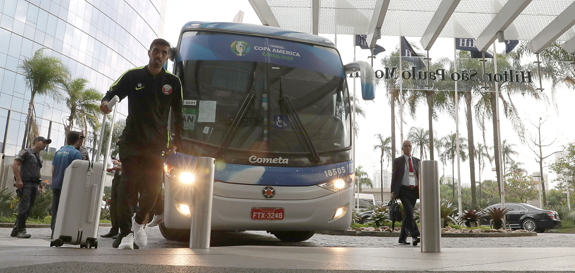  QATAR ARRIVE IN SAO PAULO  