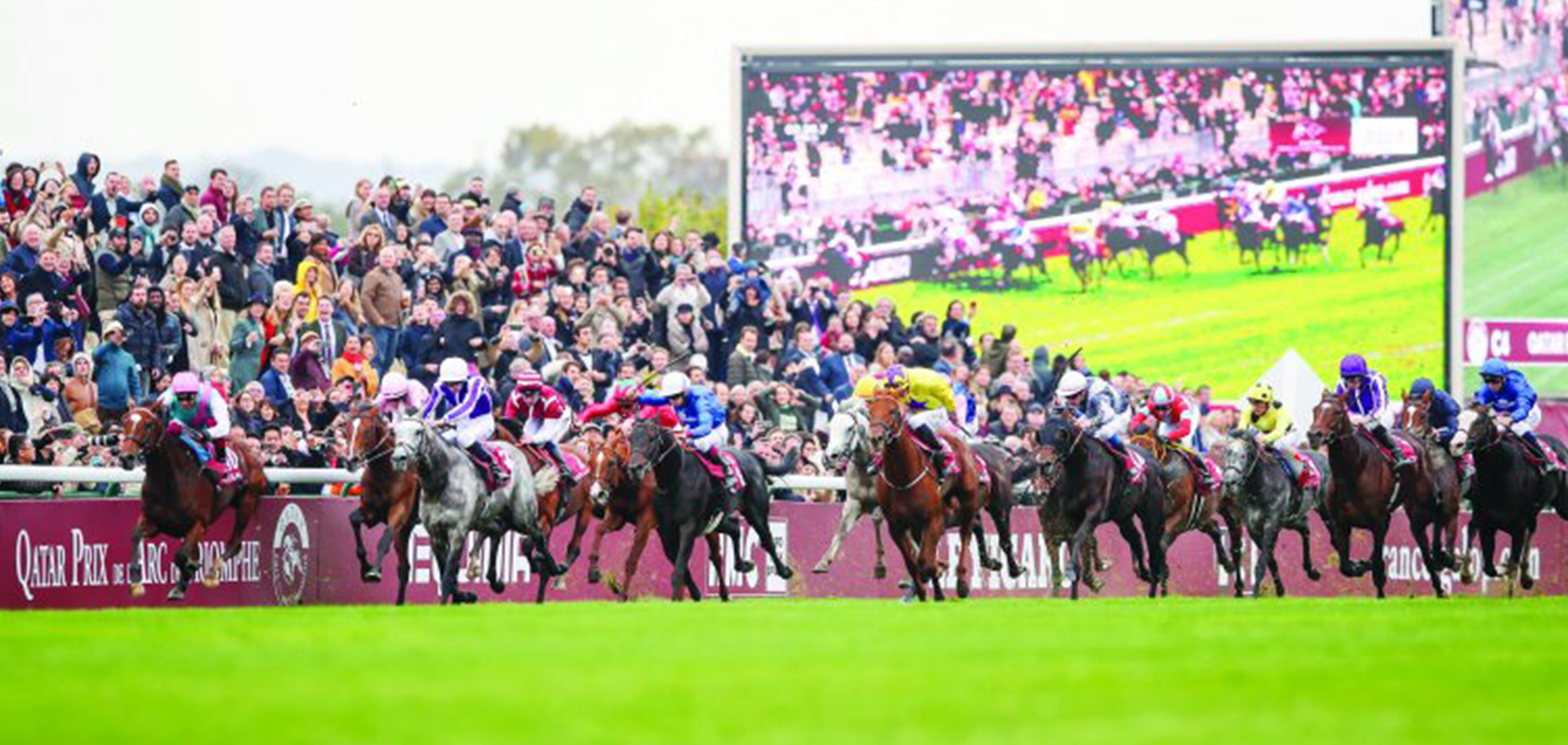 STAGE SET FOR QATAR PRIX DE L’ARC DE TRIOMPHE AT PARISLONGCHAMP