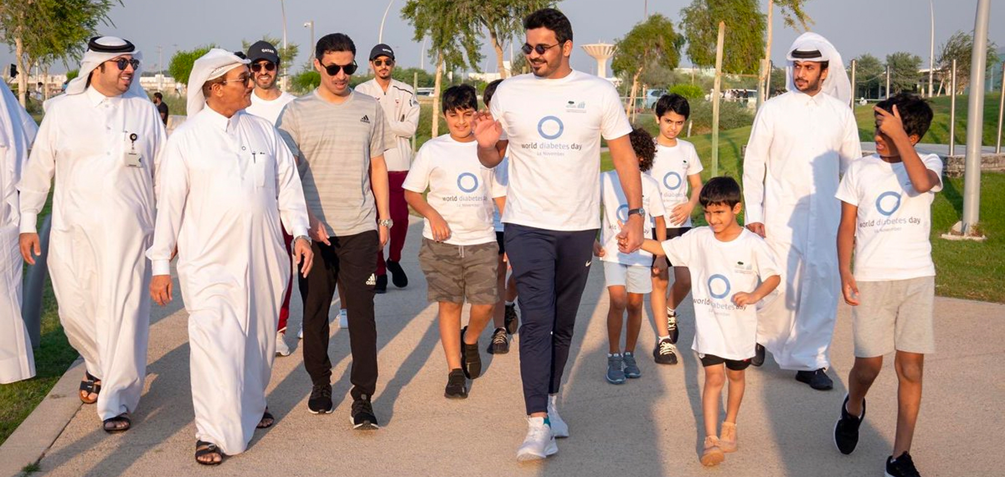 Sheikh Joaan Participates in Diabetes Walkathon