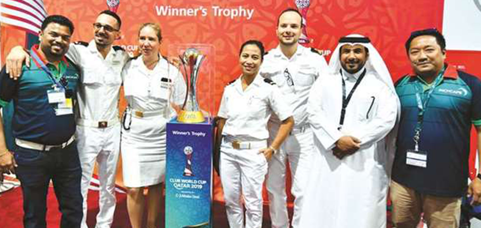 More than 8,000 cruise passengers get a glimpse of Club World Cup trophy