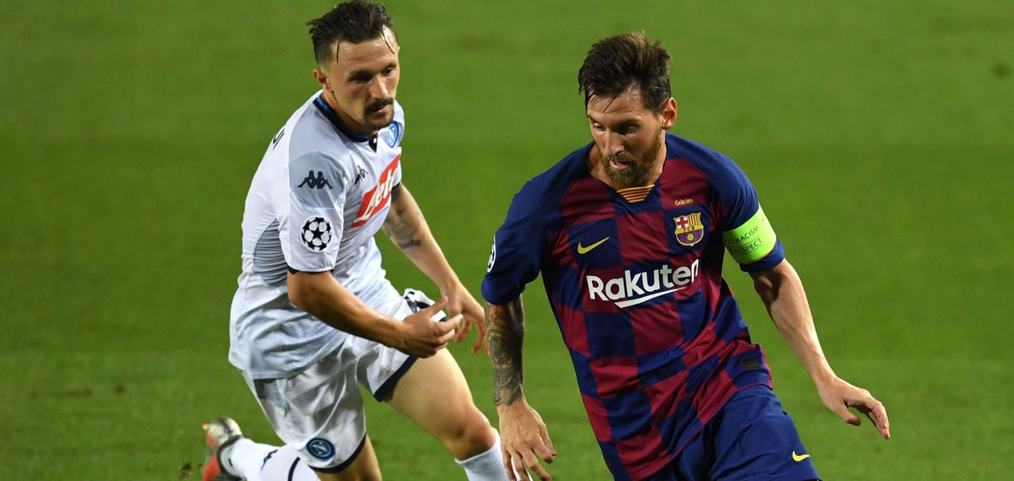 Barcelona 3-1 Napoli: Messi and Suarez help Barca win 4-2 on aggregate