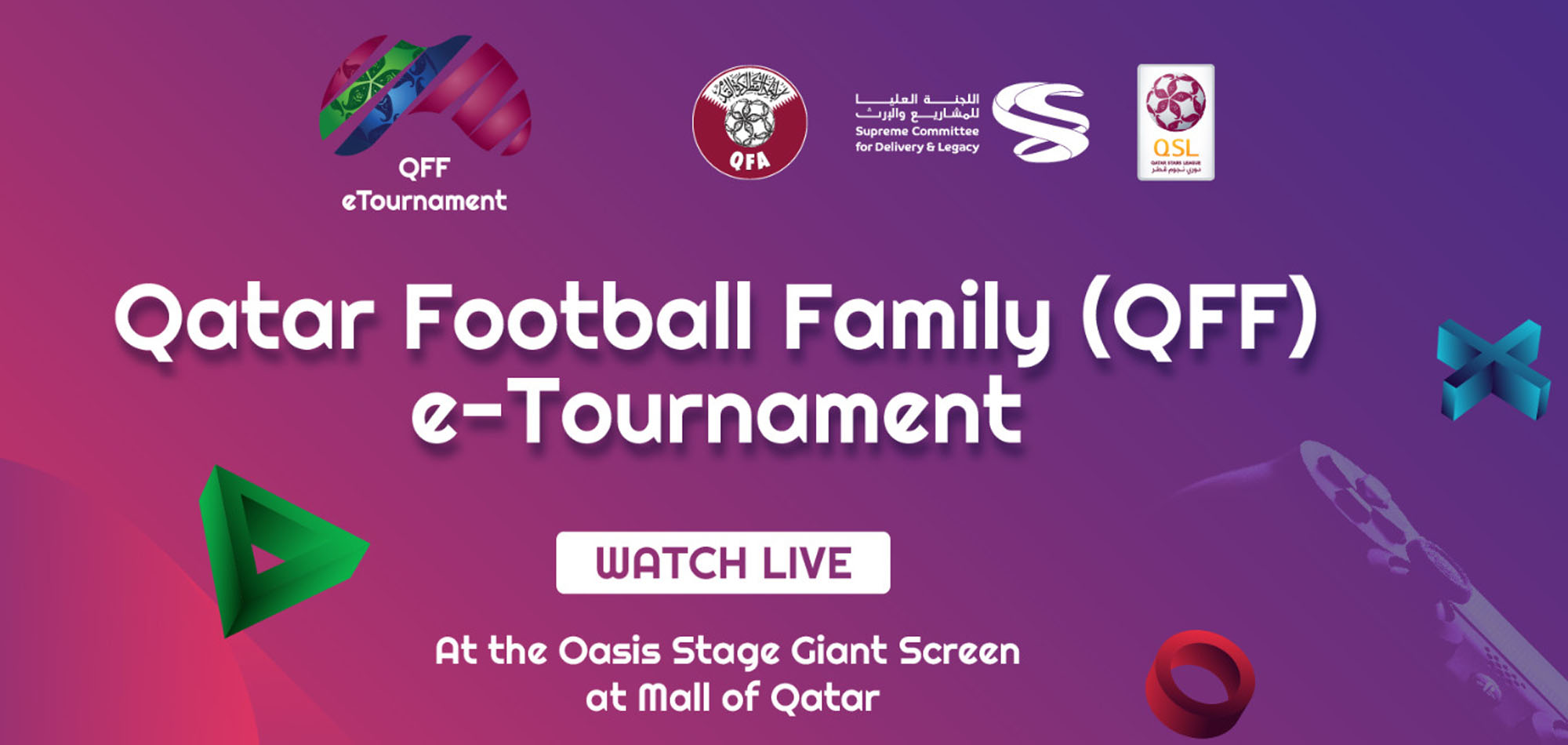 Qatar Football Family e-Sports Tournament final at Mall of Qatar on Tuesday