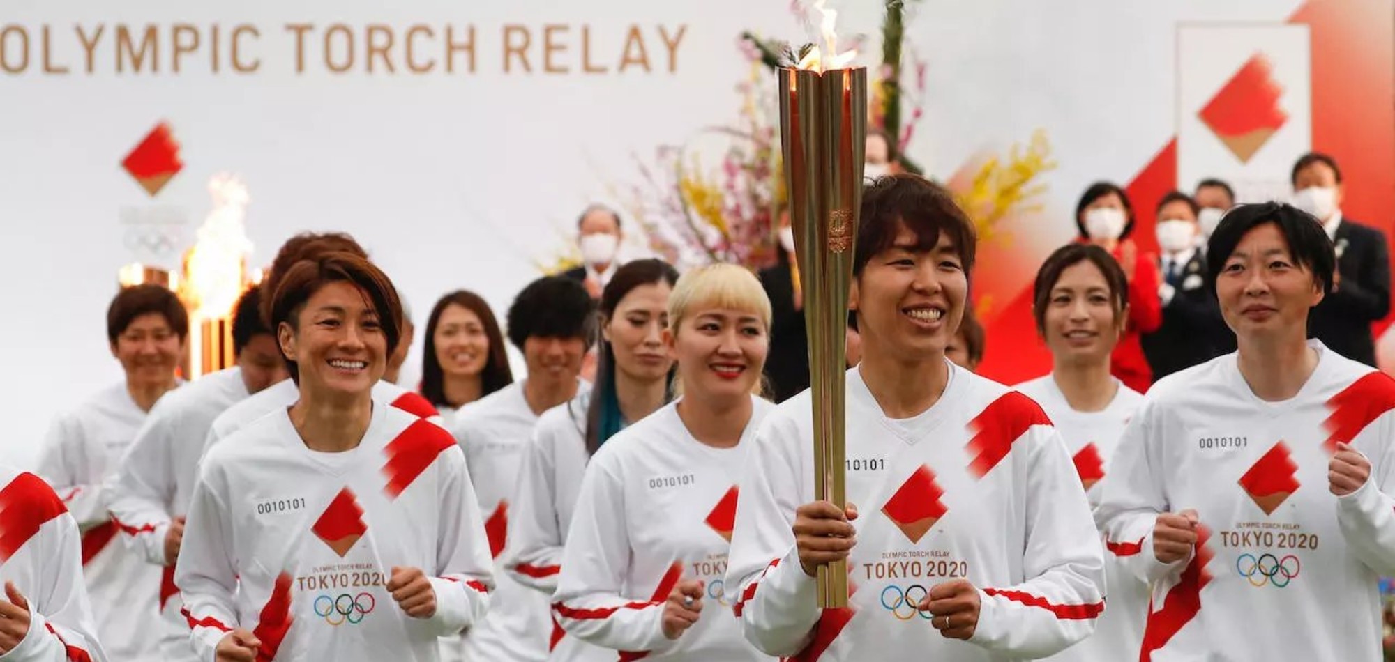 Olympic Torch relay kick starts the official four-month countdown to the postponed Games 