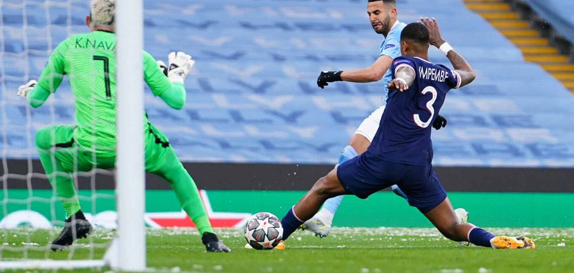 Man City 2-0 PSG highlights and reaction as Riyad Mahrez scores twice and Di Maria sent off