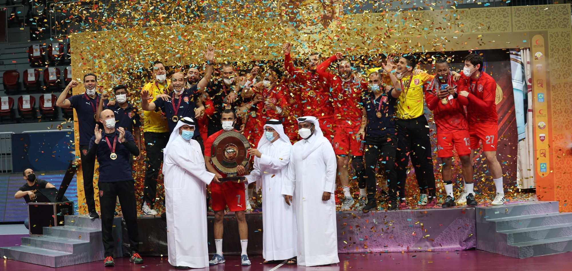 Al Duhail SC edged out a close competition to capture the QHB League title