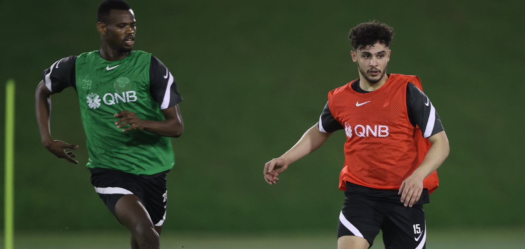 Qatar national team players take part in training session