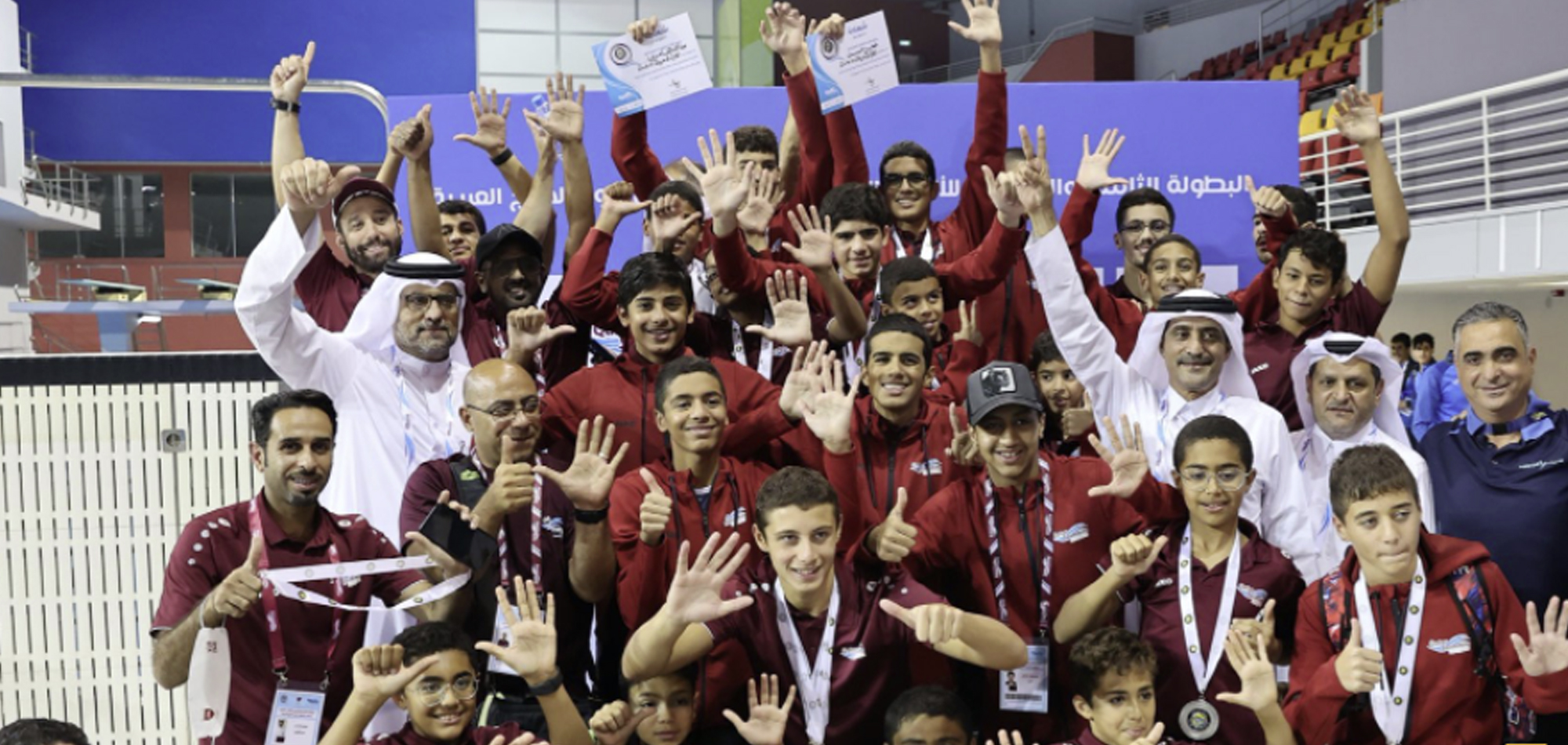 Team Qatar win age groups title at GCC Aquatics Championships