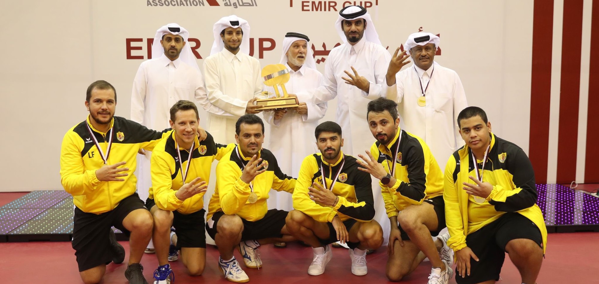 Qatar SC are crowned champions of the HH The Amir Table Tennis Cup