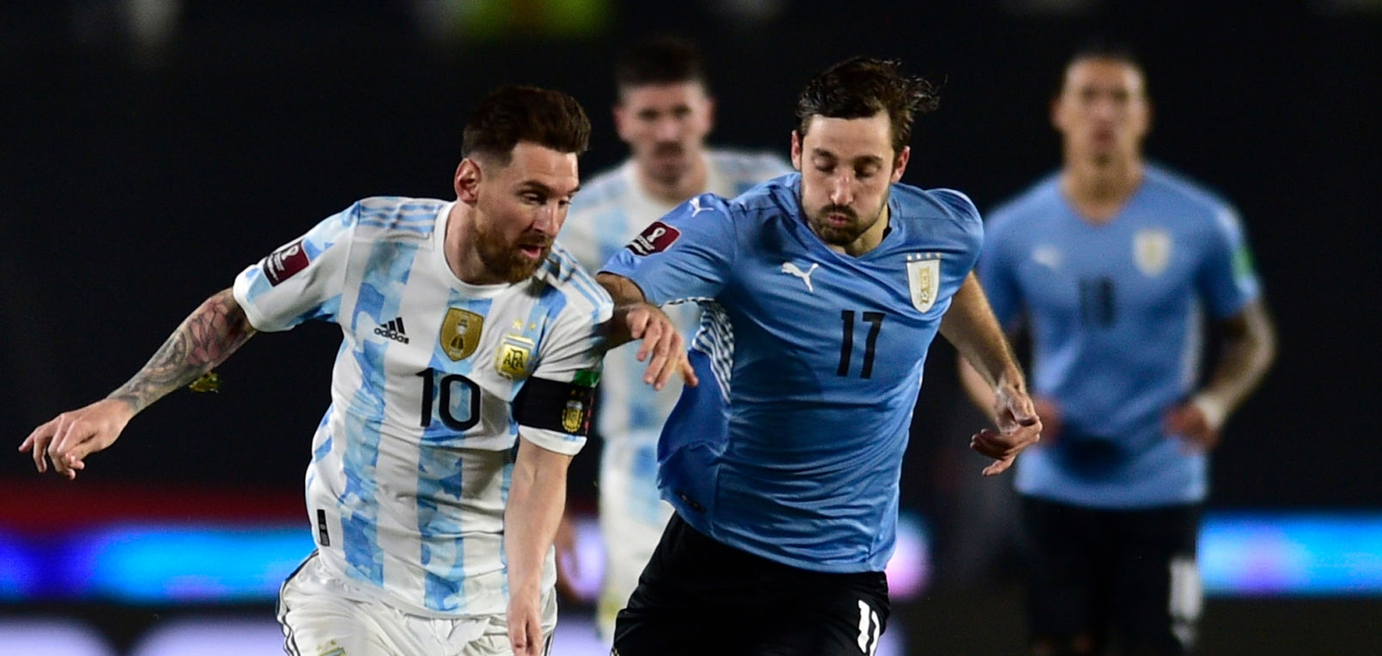 Messi scores unusual goal as Argentina beat Uruguay 3-0