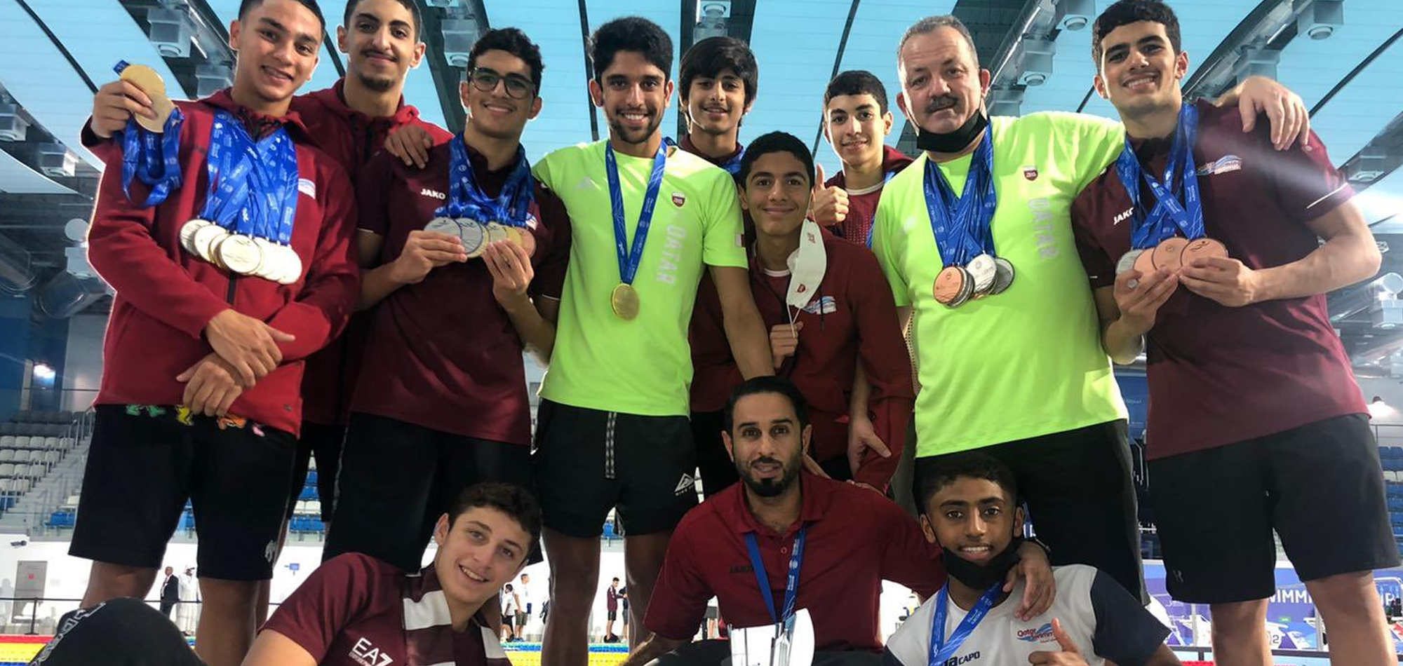 Team Qatar Swimmers Achieves First Place in (16-18) Years Category at Arab Championship