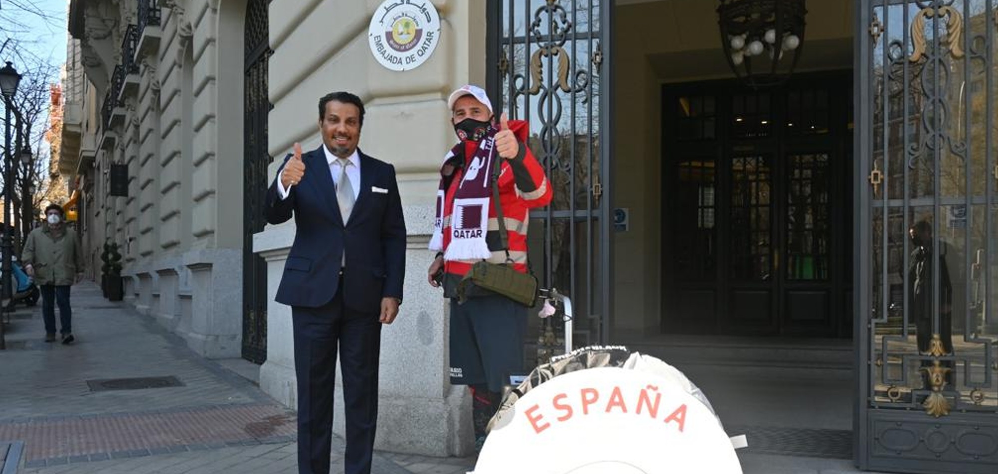 Spanish Adventurer Sanchez on a journey by foot reach Doha to Attend the FIFA World Cup Qatar 2022
