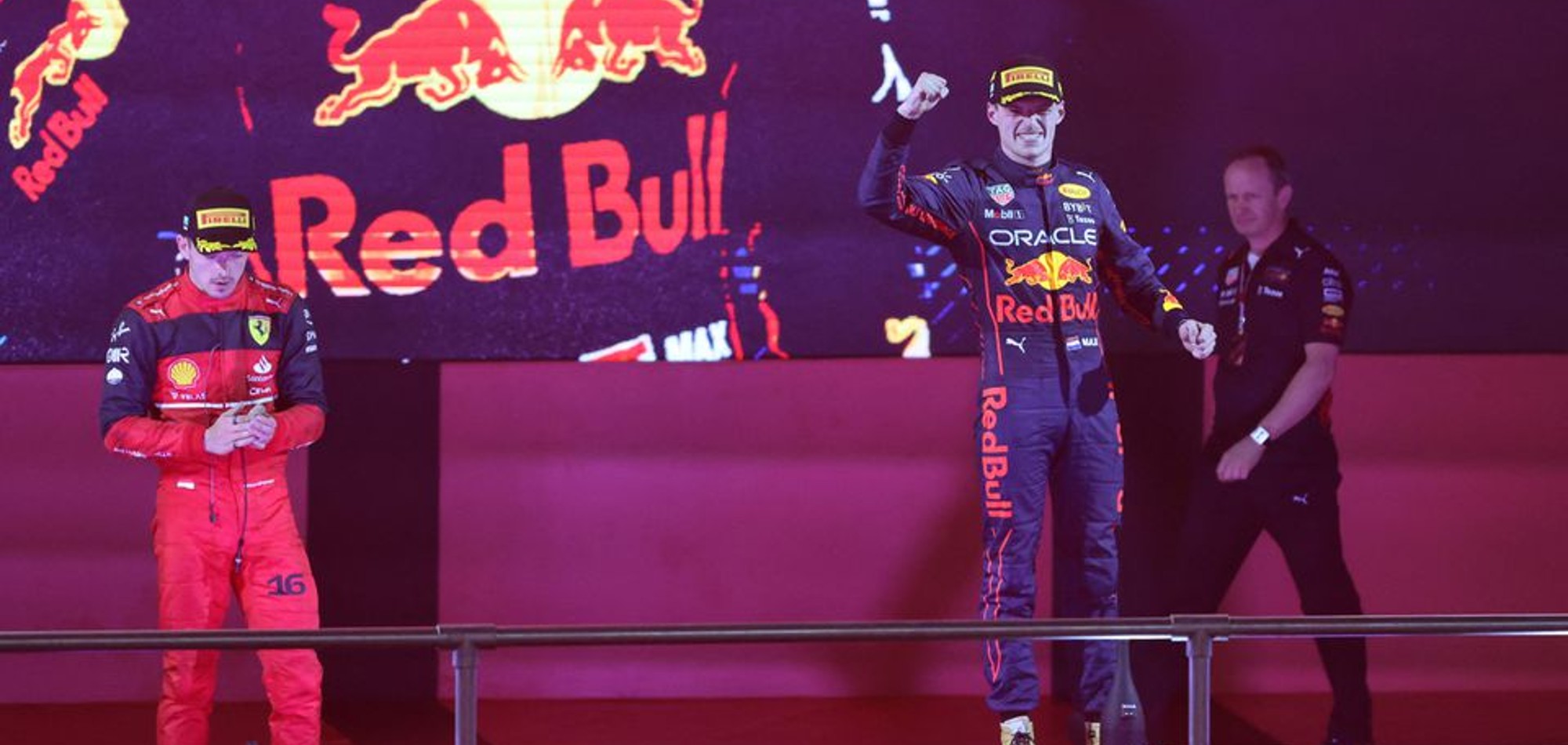 World champion Verstappen snatches first win of the season