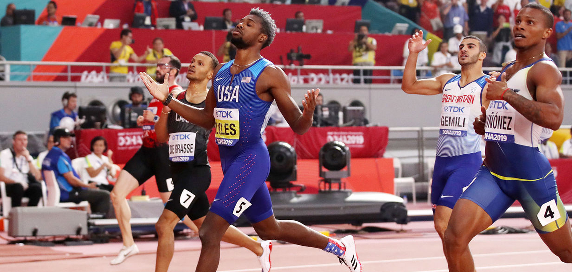 De Grasse, Lyles and Kerley set for 200m showdown in Doha