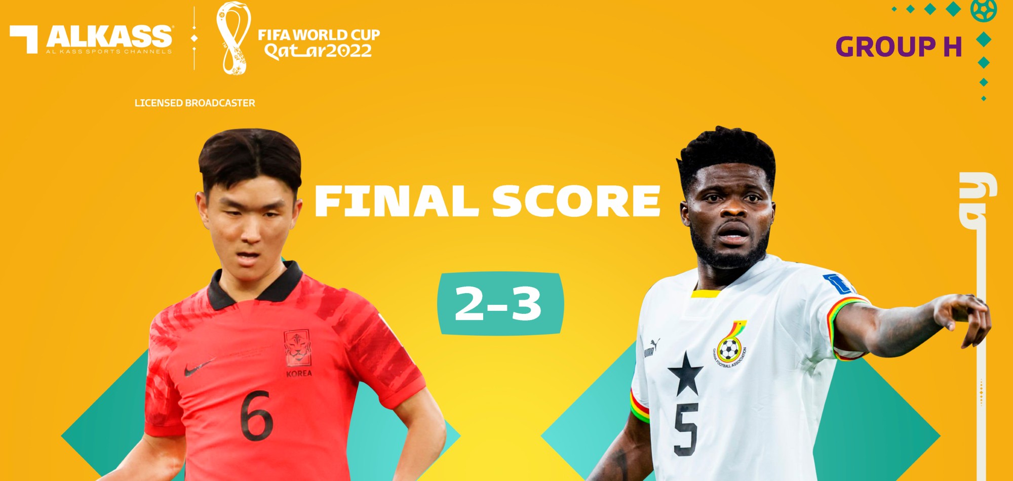 Ghana Edge South Korea 3-2 in a Fantastic Group H Match