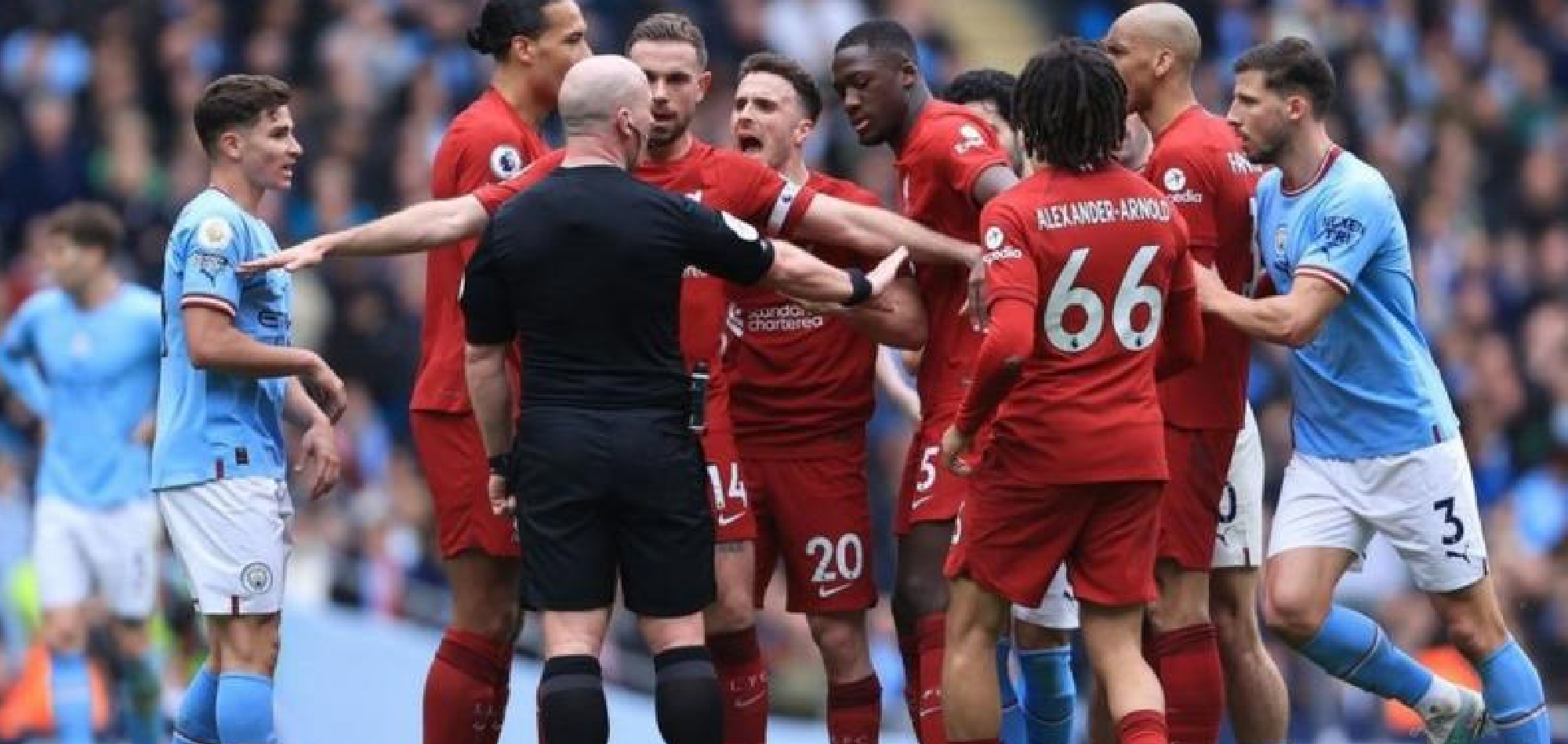 Liverpool charged with improper conduct over protest to referee against Man City