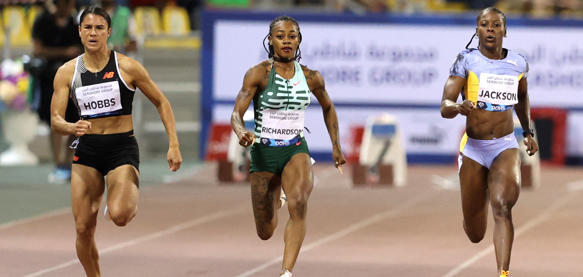 Richardson, Kerley power to victories at Doha Diamond League