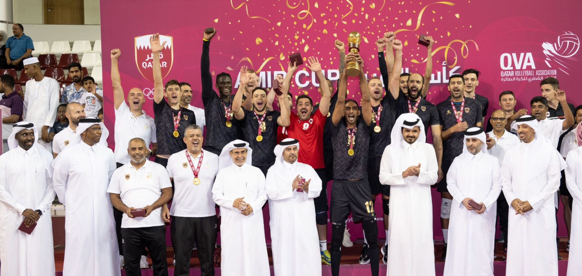 Sheikh Joaan bin Hamad Crowns Al Rayyan Winner of Amir Volleyball Cup