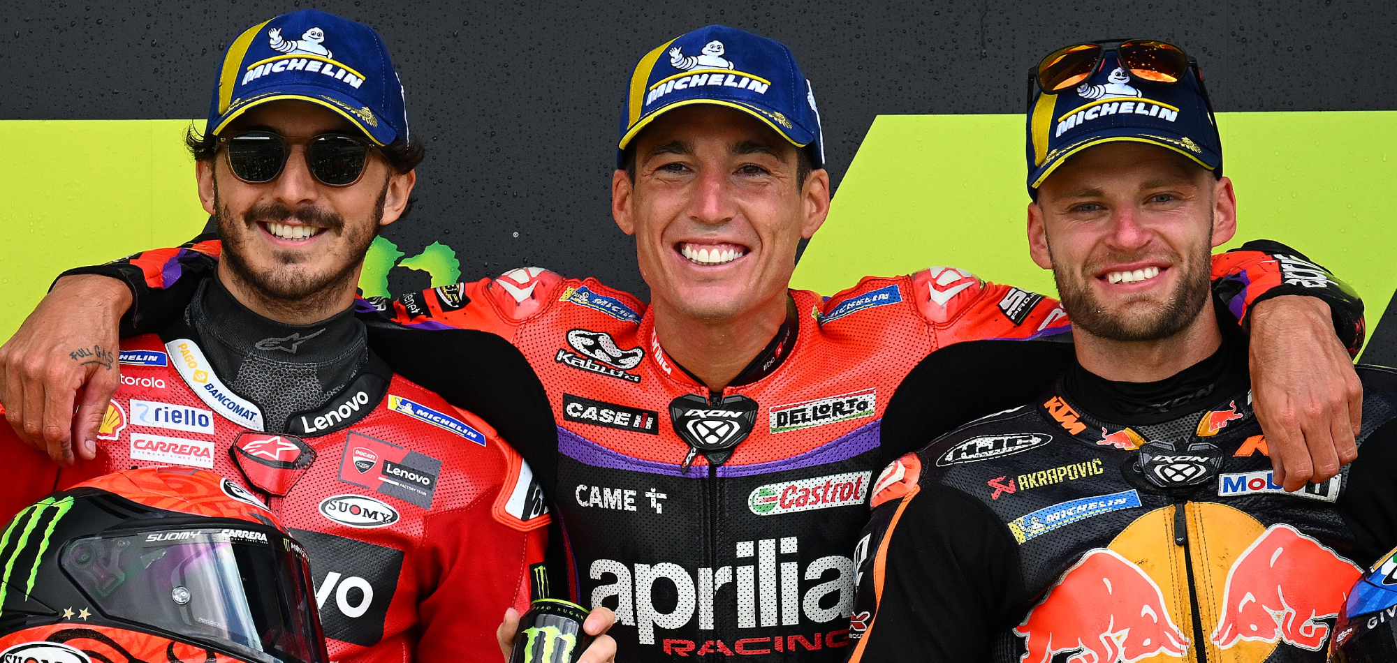 Aleix Espargaro wins British MotoGP, Bagnaia second