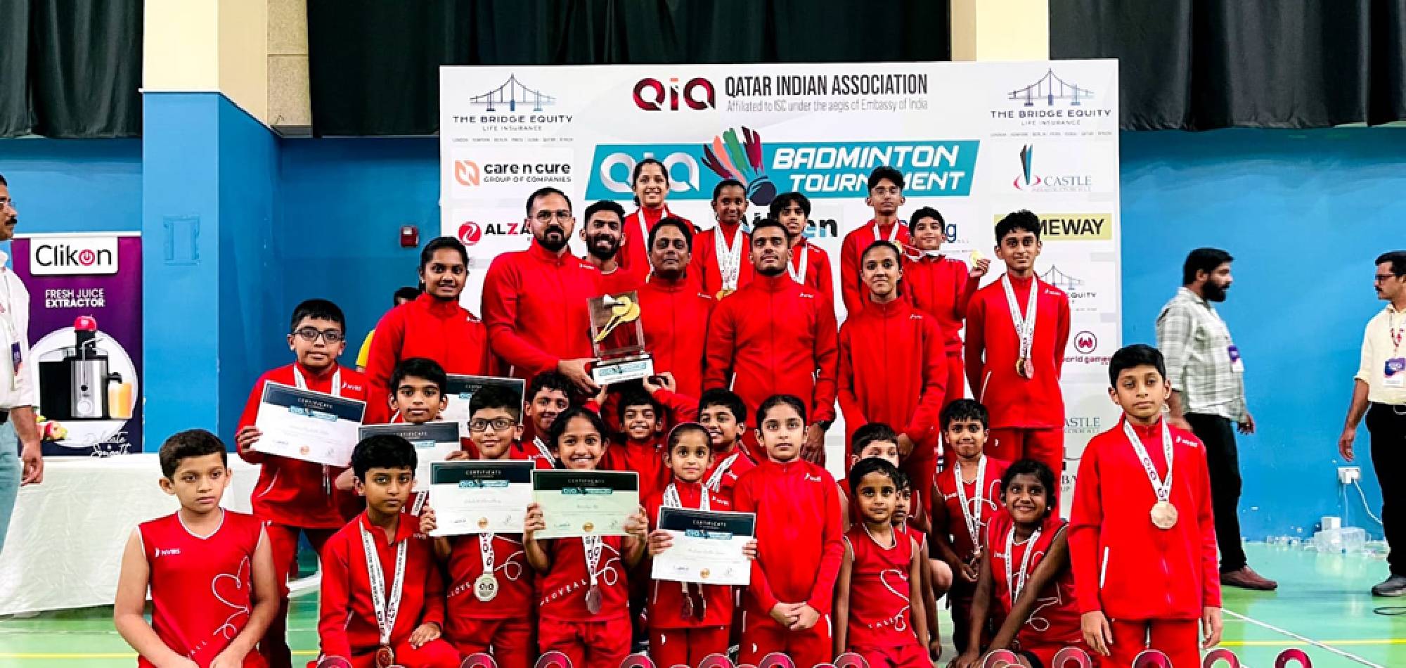 NVBS dominates QIA Badminton Tournament in Palestine School