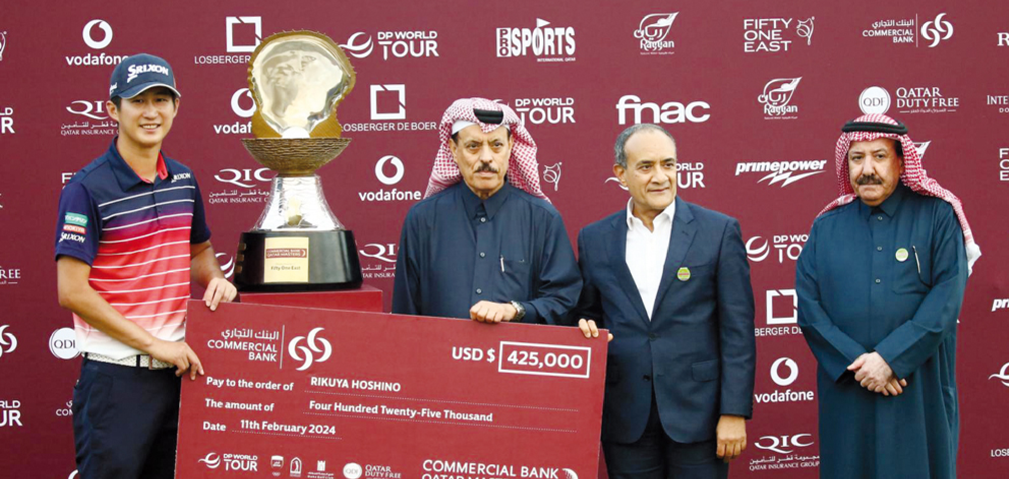 Hoshino wins Commercial Bank Qatar Masters for first DP World Tour title