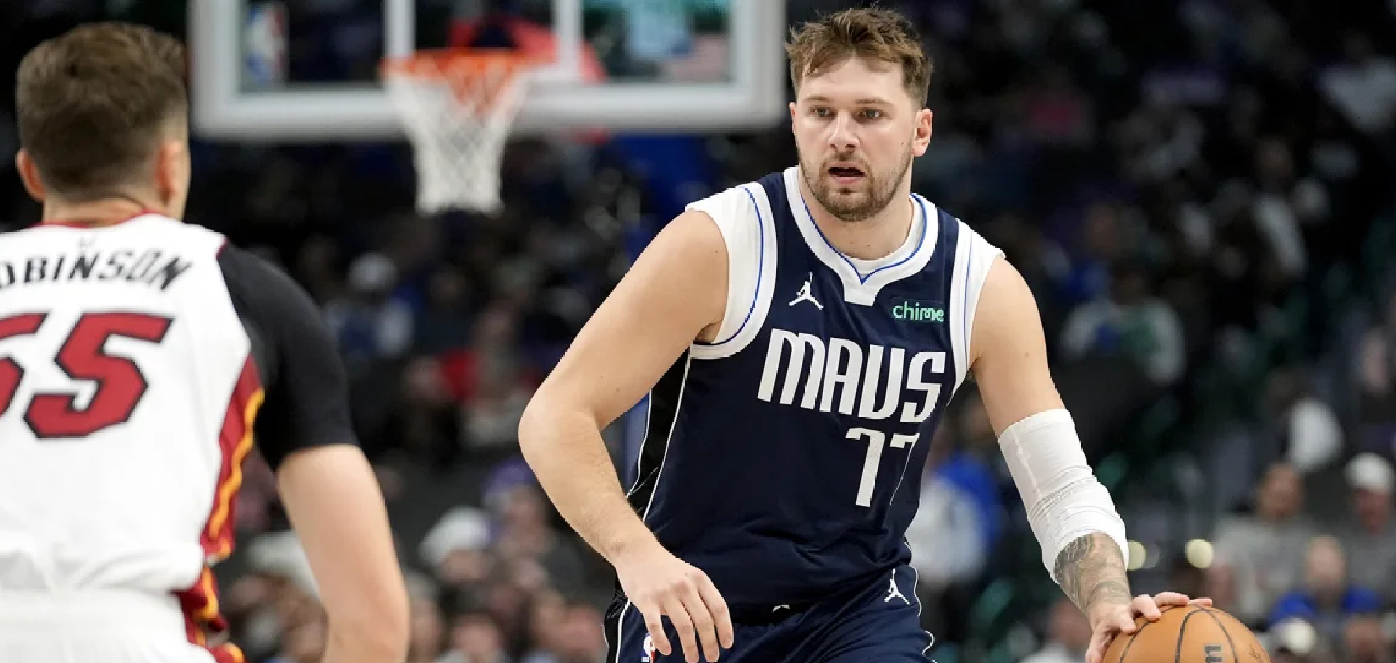 ‘You’re seeing something as rare as a Picasso’: Luka Dončić makes history in Dallas Mavericks win over Miami Heat  