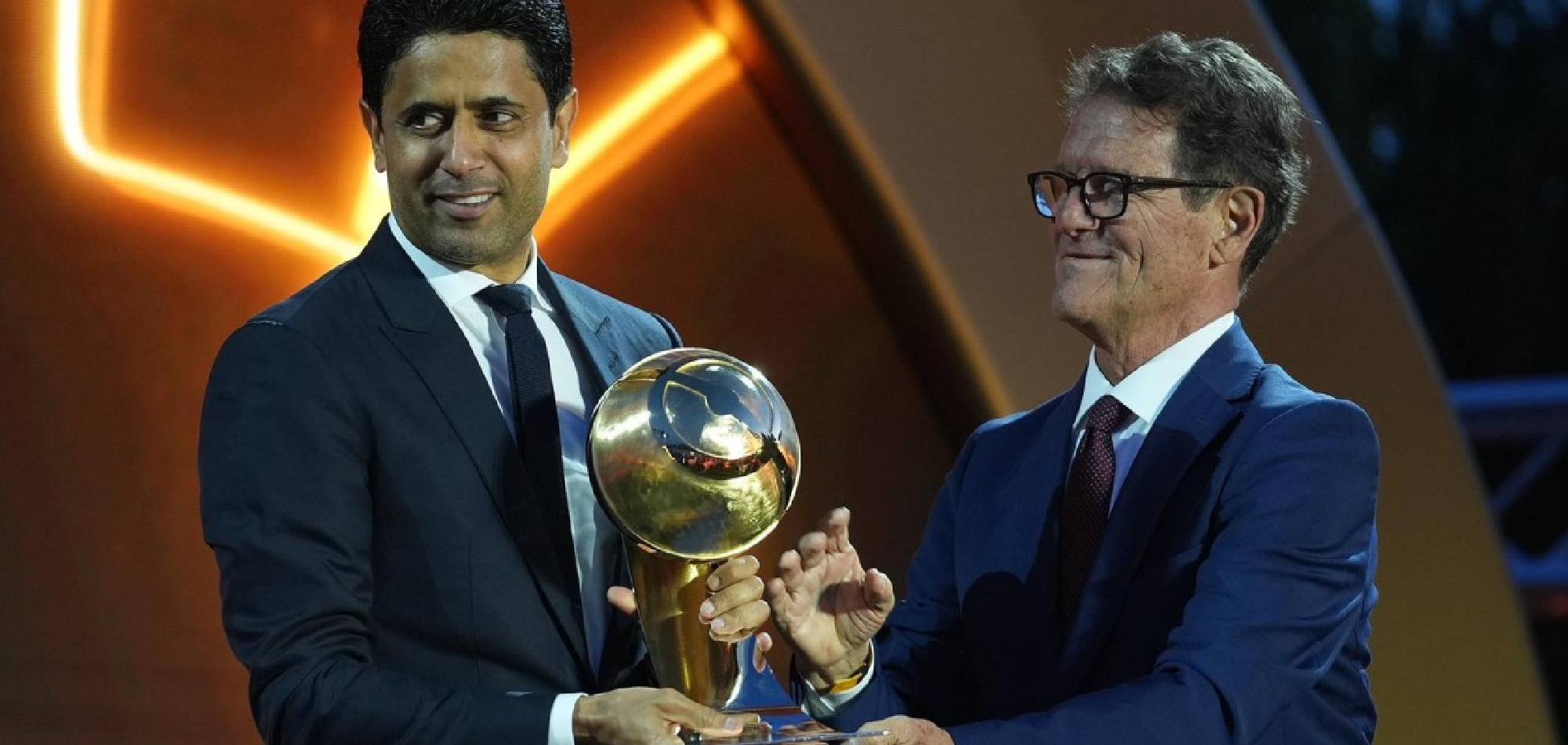 PSG President Nasser Al-Khelaifi honoured at KAFD Globe Soccer Europe Awards in Sardinia