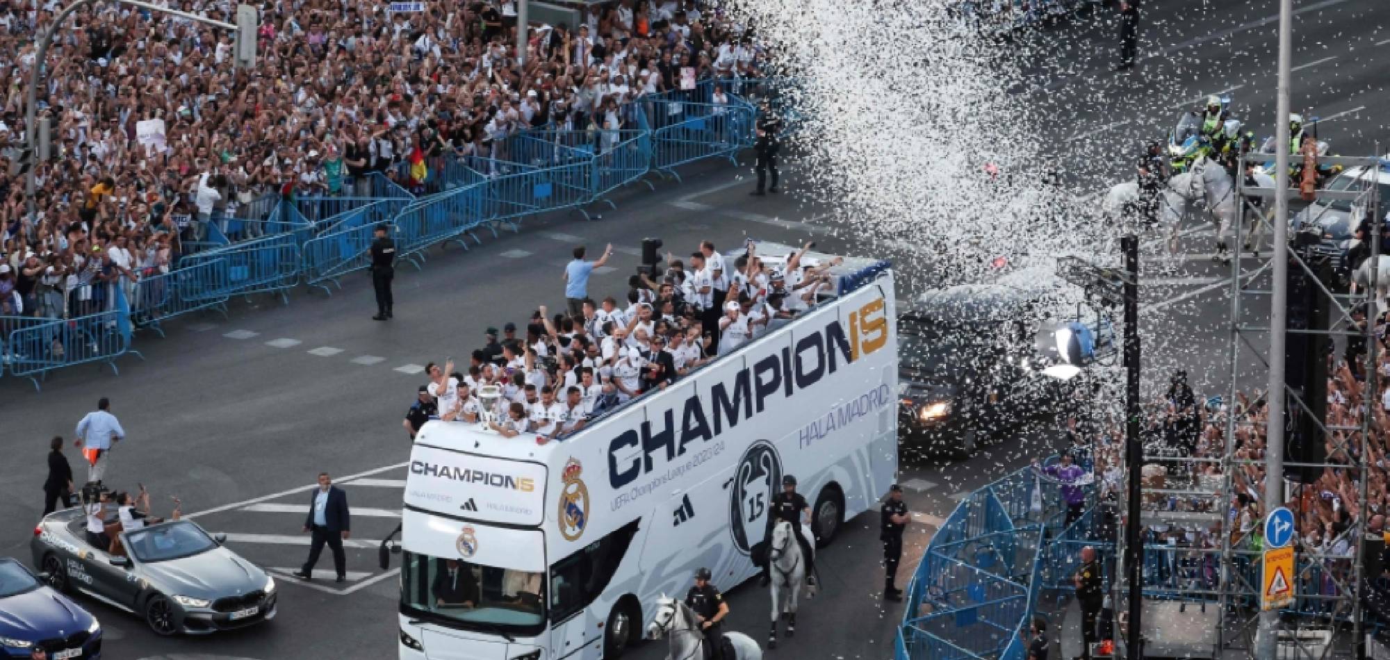 Real Madrid celebrates another Champions League title with fans on streets of Spanish capital