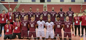 Team Qatar line up for FIVB Men’s World Championship