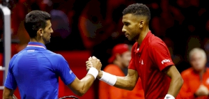 Auger-Aliassime beats Djokovic; Team World leads Laver Cup
