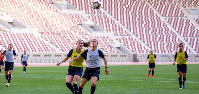 PHIL NEVILLE: TRAINING AT KHALIFA INTERNATIONAL STADIUM INSPIRED ENGLAND STARS