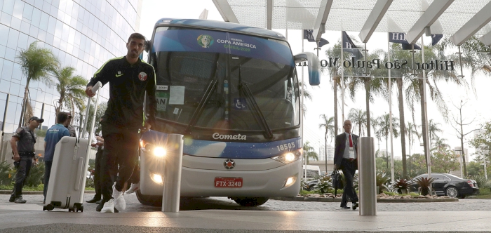  QATAR ARRIVE IN SAO PAULO  