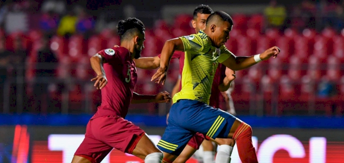 LATE GOAL GIVES COLOMBIA WIN OVER QATAR