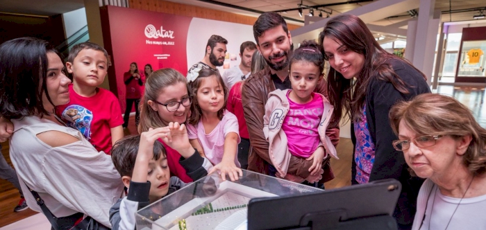 FOOTBALL FANS FLOCK TO QATAR 2022 EXHIBITION IN SAO PAULO