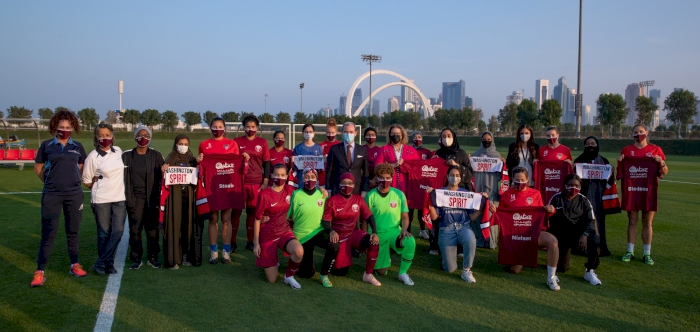 Washington Spirit Women’s Soccer Team and the Qatari National Women’s Football Team ‘Kick Off’ Qatar-USA 2021 Year of Culture