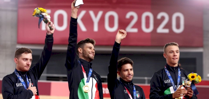 Ganna powers Italy to a gold medal victory in team pursuit