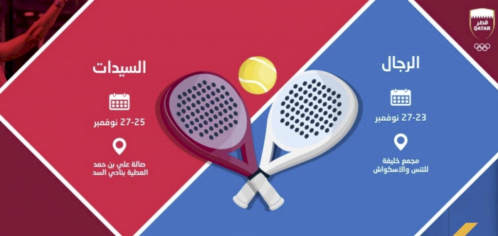 QOC Padel Tournament 2021 by ooredoo to begin on Tuesday