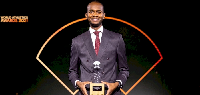 Barshim honored with the Inspiration Award at the World Athletics Awards 2021