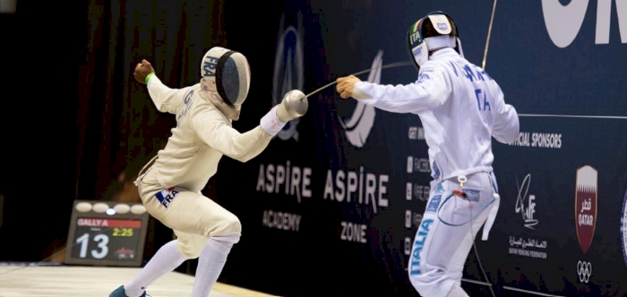 Borel and Lehis struck gold at the 2022 Qatar fencing epee grand prix