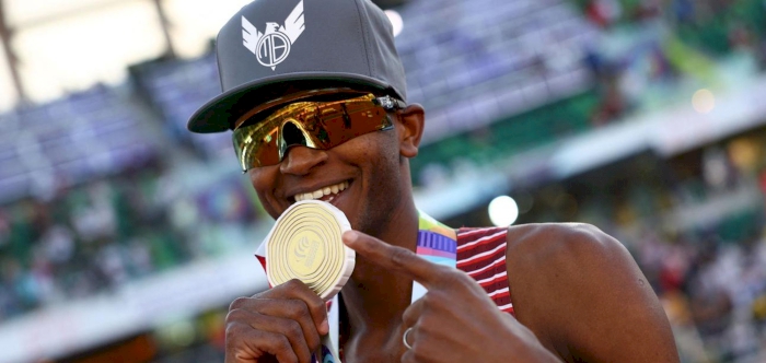 Barshim wins third consecutive high jump gold at world championships