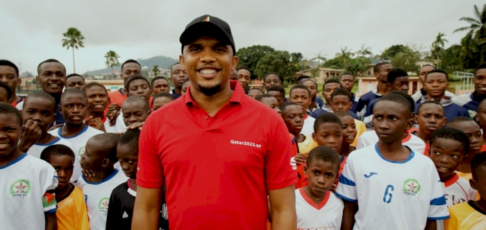 Samuel Eto’o promotes FIFA World Cup Qatar 2022 during  African tour 