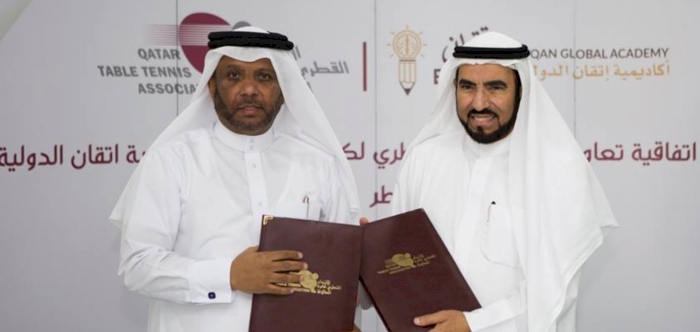 Qatar Table Tennis Association Signs Cooperation Agreement with Etqan Academy