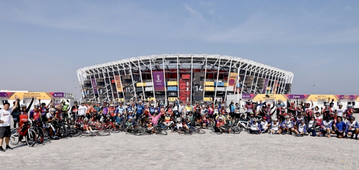 Riders explore Qatar 2022 stadiums at cycling event