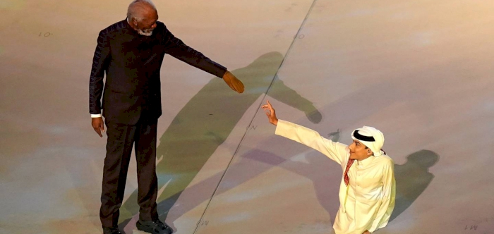 Qatari icon Ghanim Al Muftah celebrates sharing the stage with Morgan Freeman