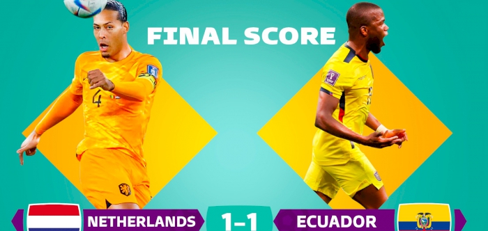 Ecuador hold The Netherlands to 1-1 draw at Khalifa International Stadium
