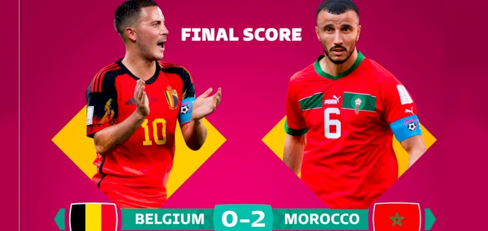 Morocco upset Belgium with 2-0 victory to go top of Group F